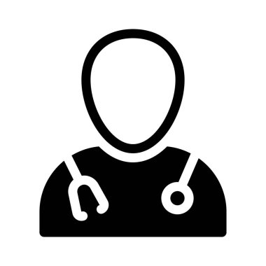 tıbbi glyph düz vektör simgesi