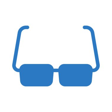 Gözlük glif simge renk vektör