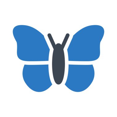 Kelebek kabartma renk vektörü simgesi