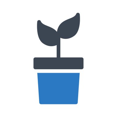 Doğa glif simge renk vektör