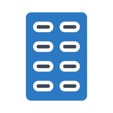 Pills glif renk vektör simgesi