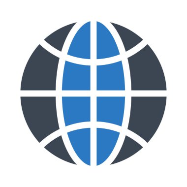 global glyph renk vektör simgesi