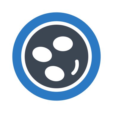 mikroplar kabartma renk vektörü simgesi