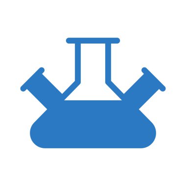 Laboratuvar glif renk vektör simgesi