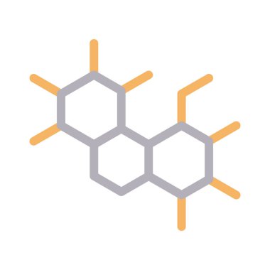 Molekül rengi vektör simgesi