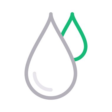 su rengi çizgi vektör simgesi