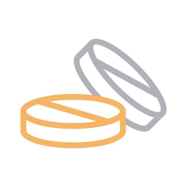 ilaçlar renk çizgi vektör simgesi