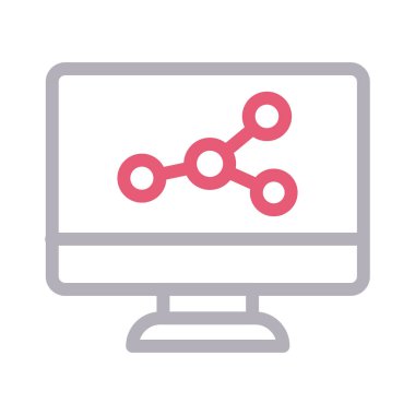 bağlama renk çizgisi vektör simgesi