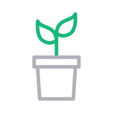 Doğa çizgi renk simge vektör