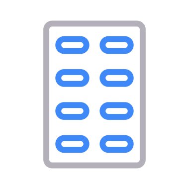 Pills renk çizgi vektör simgesi