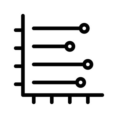 Analitik ince çizgi vektör simgesi