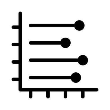 Analitik glif düz vektör simgesi