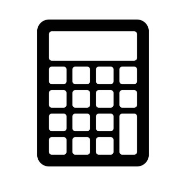 Hesap glif düz vektör simge