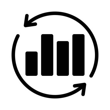 glyph düz vektör simgesini yeniden yükleme