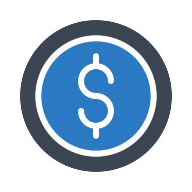 sikke glyph renk vektör simgesi