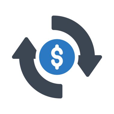 exchange glyph renk vektör simgesi