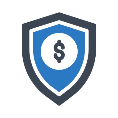 koruma glif simge renk vektör