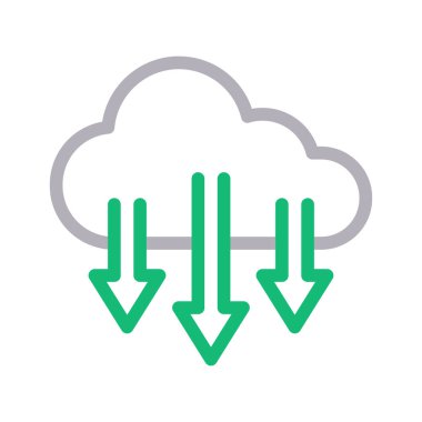 bulut renk çizgi vektör simge