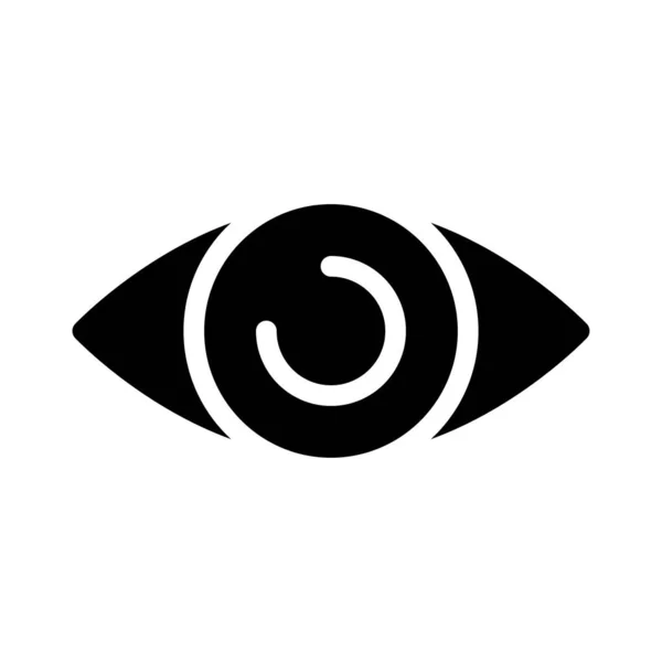 Eye Glyph Flat Vector Icon — Stock Vector