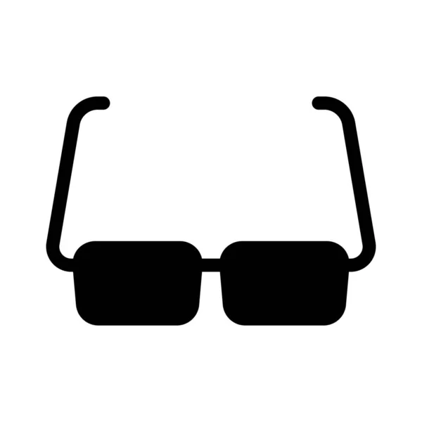 Óculos Glifo Ícone Vetor Plana —  Vetores de Stock