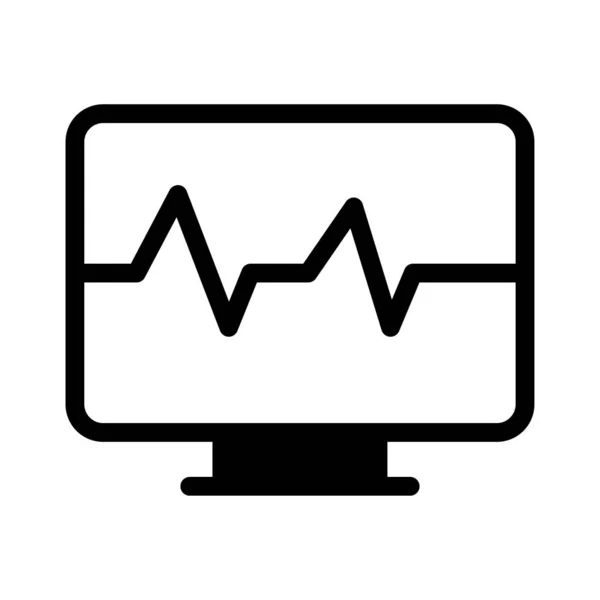 Pictogram Voor Glyph Platte Vector Bewaken — Stockvector