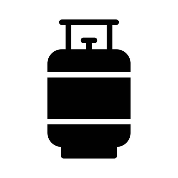 Glyphe Gaz Icône Vectorielle Plate — Image vectorielle