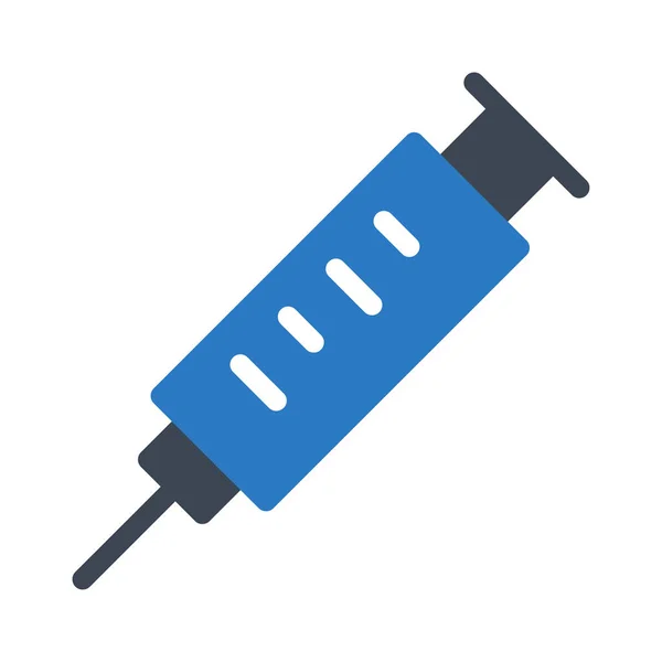 Vaccine Glyph Colour Vector Icon — Stock Vector