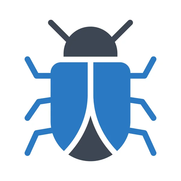 Insektenglyphen Farbvektorsymbol — Stockvektor