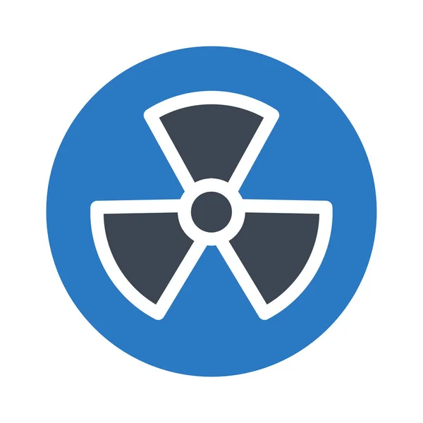 Radioactive Glyph Colour Vector Icon — Stock Vector