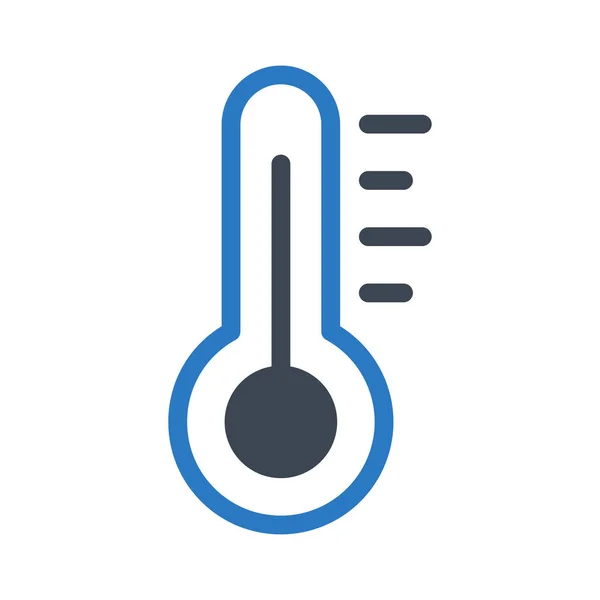 Thermometer Glyph Kleur Vector Pictogram — Stockvector