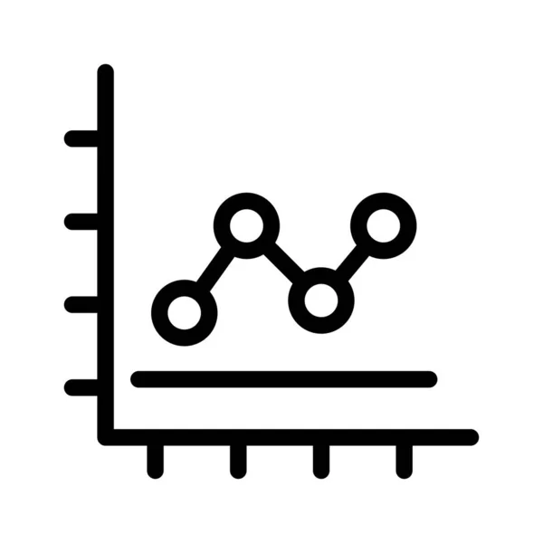 Diagram Tunn Linje Vektor Symbol — Stock vektor