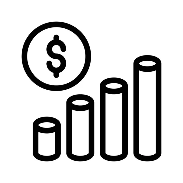 Investment Thin Line Vector Icon — Stock Vector