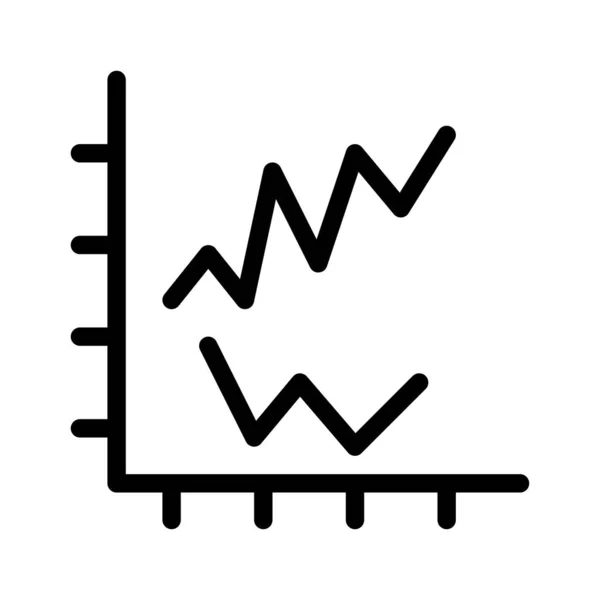 Diagramm Dünne Linie Vektor Symbol — Stockvektor