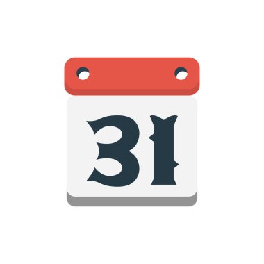 Cadılar Bayramı tarih vektör rengi düz simgesi 