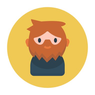 Korkunç vektör rengi düz simge 