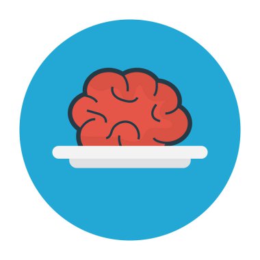 plate mind  vector colour flat  icon 
