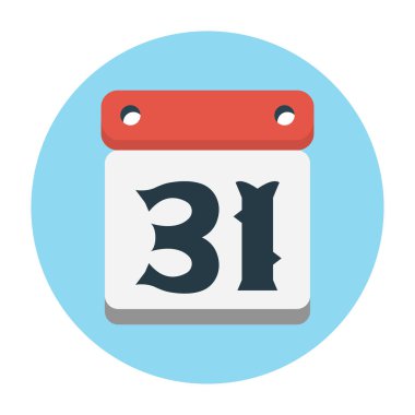 hallowen date  vector colour flat  icon 