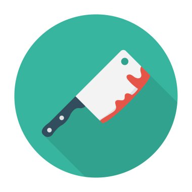 Kasap pirzolası vektör rengi düz simge 