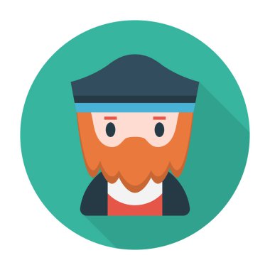 karakter vektörü renk düz simgesi 