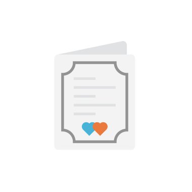 tebrik kartı vektör düz simgesi