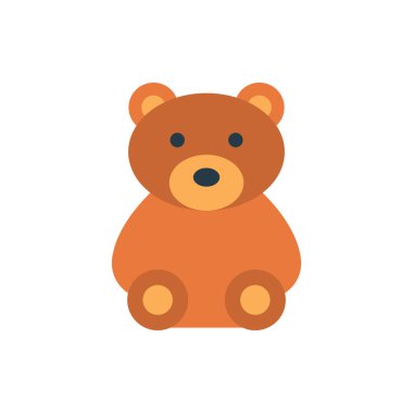 yumuşak oyuncak vektör düz simgesi