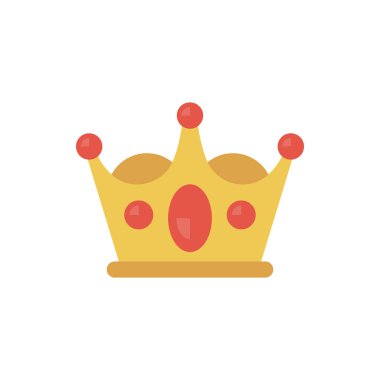 kral taç vektör düz simgesi