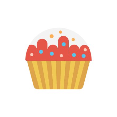  tasty muffin  vector flat icon 