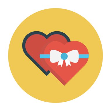 hediye glyph düz simgesi