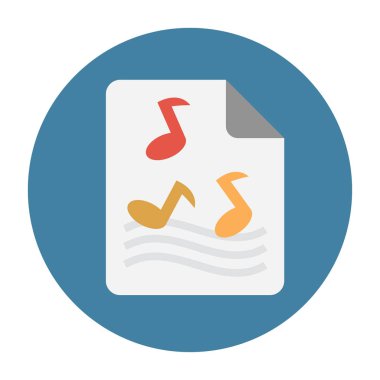 melodi glyph düz simgesi