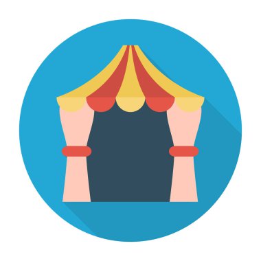 Kamp sembolü düz simge