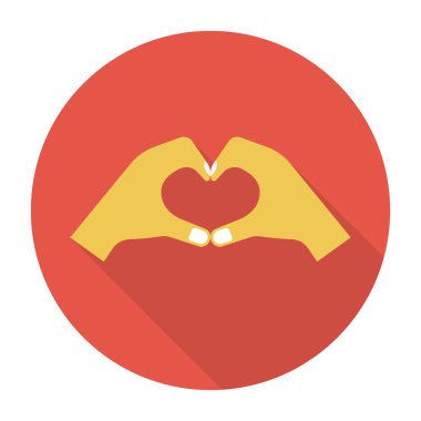 kalp glyph düz simgesi