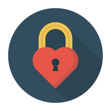 glyph düz simgesi kilit