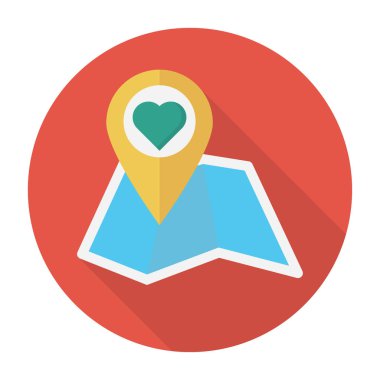 konum glyph düz simgesi