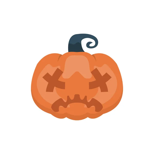 Icono Plano Color Vector Calabaza — Vector de stock